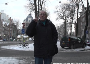 Retired guy visits Amsterdam and bangs a hot whore