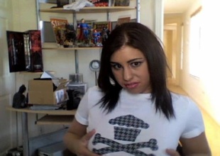 College piggy brunette hair play with her soft big bra buddies webcam compilation